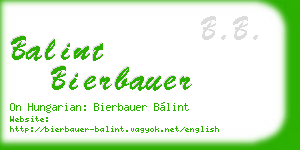 balint bierbauer business card